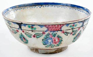 English Delftware Footed Bowl
