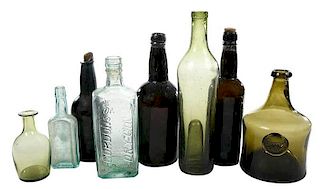 Group of Eight Glass Bottles