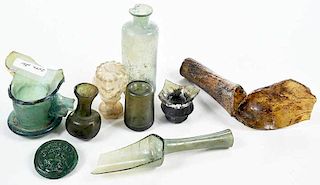Group of Glass Artifacts