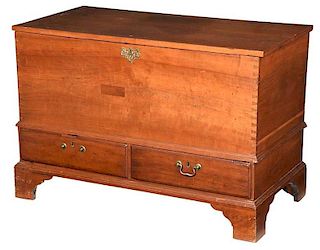American Chippendale Cherry Lift Top Chest