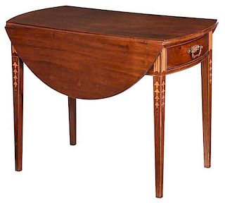 Newport Federal Style Mahogany Pembroke Table