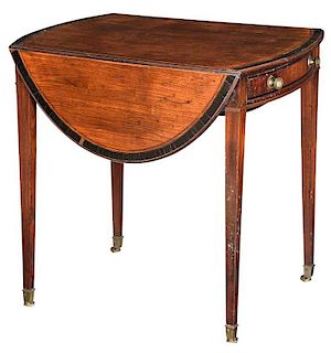 A George III Inlaid Mahogany Pembroke Table