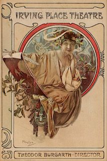 THEATRE PROGRAM COVER AFTER ALPHONSE MUCHA (1860-1939)
