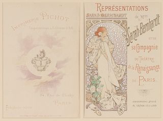 ALPHONSE MUCHA THEATRE DE LA RENAISSANCE PROGRAM 1898