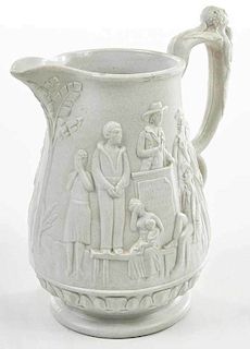Uncle Tom's Cabin Stoneware Pitcher