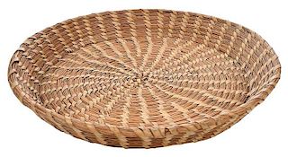 Coiled Pine Needle Fanner Basket