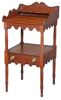 American Sheraton Cherry Side Table or Wash Stand