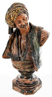 German Terracotta Figural Bust