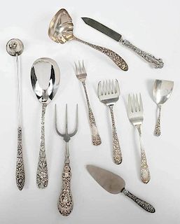 27 Repousse Sterling Flatware