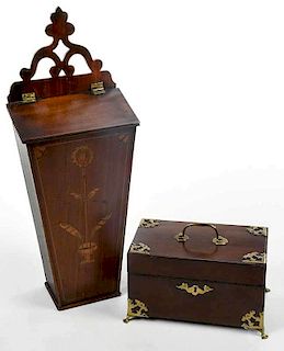 Mahogany Candle Box and Tea Caddy