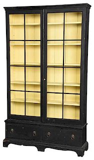 Chippendale Style Paint Decorated Bookcase