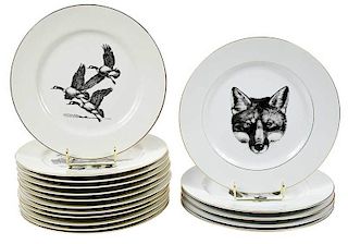 17 Woodmere and Bishop Hunt Themed Plates