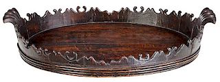 George III Carved Wooden Serving Tray