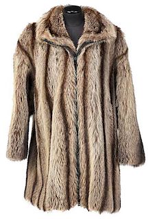 Coopchick Raccoon Fur Coat
