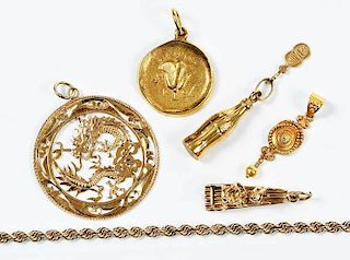 Six Pieces Gold Jewelry