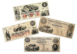 Group of Obsolete Broken Bank Notes