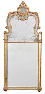 Venetian Baroque Style Gilt Mirror Framed Mirror