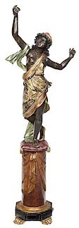 Venetian Blackamoor Figure on Pedestal