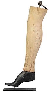 Folk Art Carved Leg Trade Sign