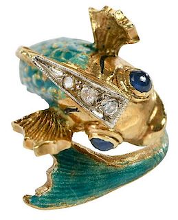 "Le Beau" 18kt. Fish Ring