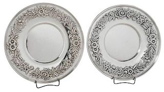 Two Kirk Repousse Sterling Plates