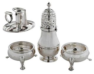 Four Pieces 18th Century English Silver Items