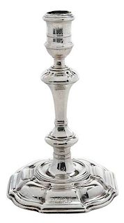 George II English Silver Candlestick