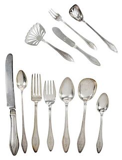 Towle Mary Chilton Sterling flatware, 166 Pieces
