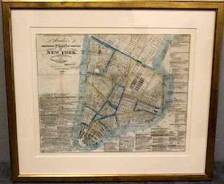 HOOKER, William. Map of New York Dated 1842