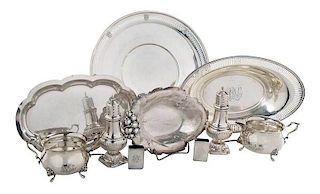 Ten Pieces Sterling Tableware