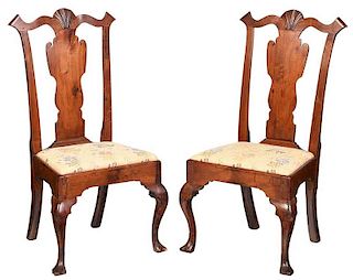 Pair Philadelphia Chippendale Side Chairs