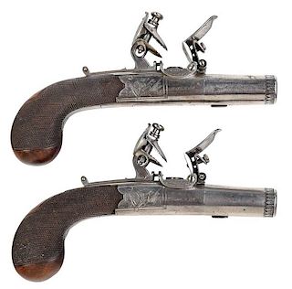 Pair of Flintlock Pocket Pistols