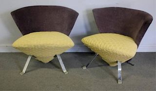 Pair of Giorgio Saporiti "Jada Capitonne" Chairs.
