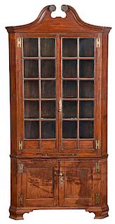 Rare and Important Chippendale Corner Cupboard