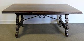 Antique Spanish Style Refractory Table.