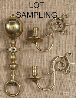 Dutch style brass chandelier, early 20th c., 14 1