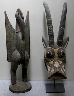African - A Senufu Carved Hornbill Figure