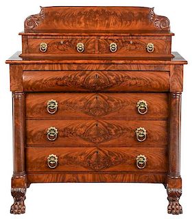 Classical Carved and Figured Chest of Drawers