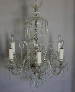 Waterford Style ,Vintage Cut Glass chandelier .