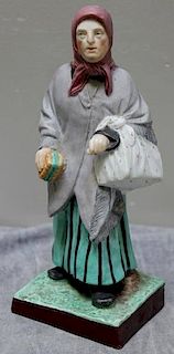 Russian Porcelain Figure of a Woman.