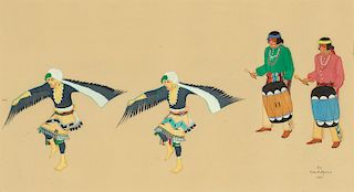 Gilbert Atencio (Wah Peen), Eagle Dancers, 1945