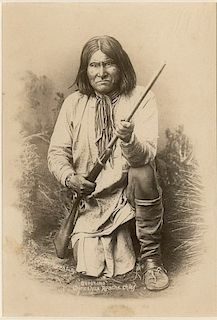 Ben Wittick Cabinet Card, Geronimo, ca. 1890