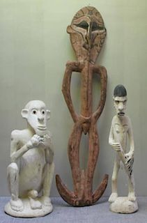 3 Vintage Ethnographic Fertility Wood Sculptures.