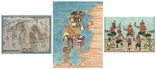 American Indian, Three Works on Paper