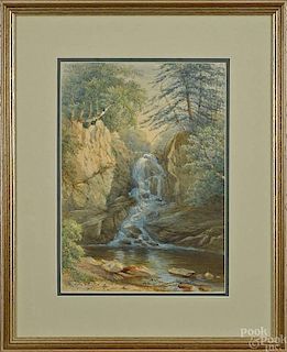 Watercolor landscape, ca. 1900, signed Howell Wi