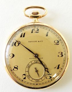 Agassiz for Tiffany & Co 18K Gold Pocket Watch
