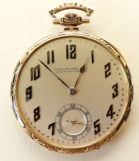 Patek Philippe 18K Gold Art Deco Pocket Watch