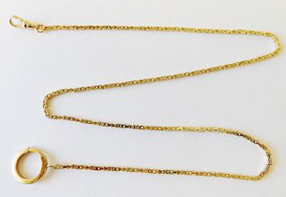 Byzantine 14K Gold Watch Chain