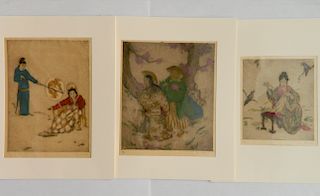 3 Elyse Lord woodblock and drypoint in color