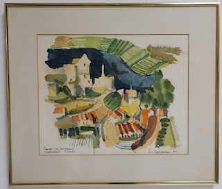 Alfred Chadbourn, 1921-1998 Dordogne Chateau W/C